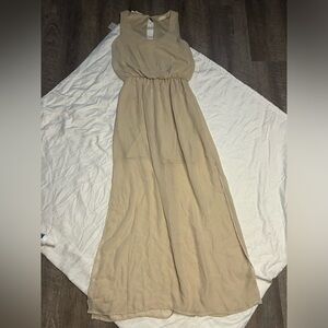 Neutral beige Flowy dress